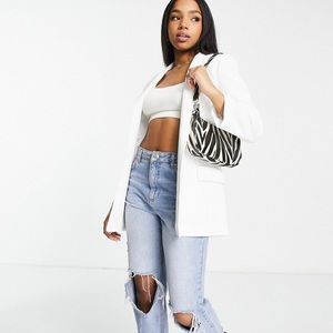 ASOS - Stradivarius oversized blazer in white